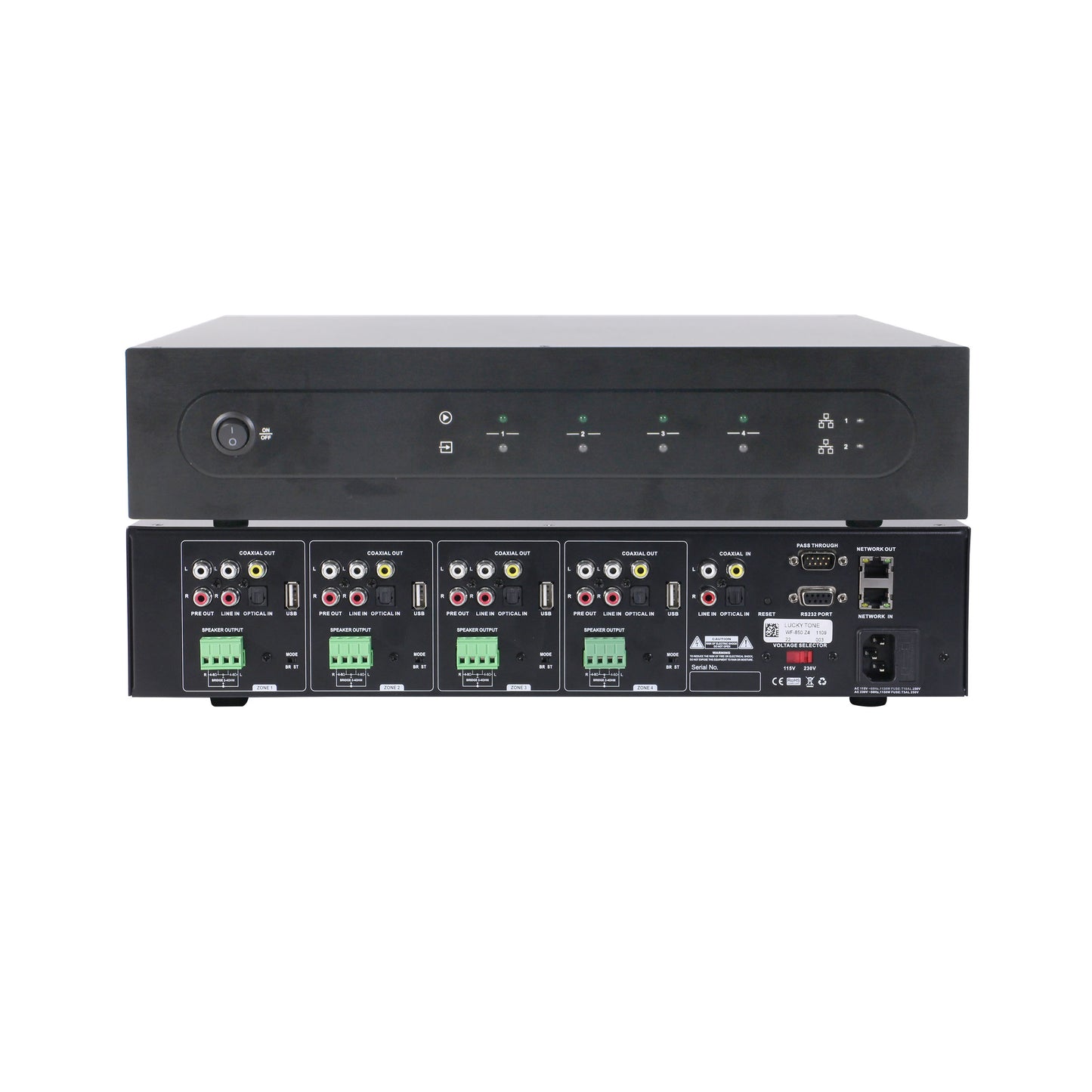 8-CH 4 Zone Stereo Network Amplifier