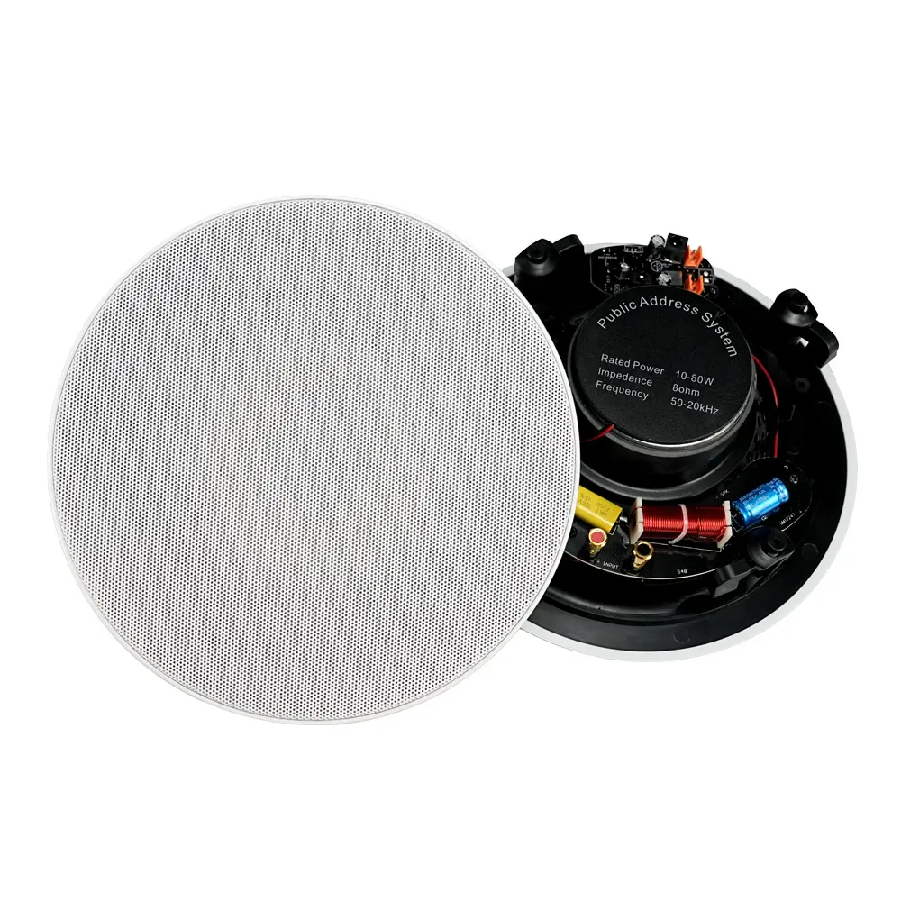 6.5" High Quality 80w Professional Sound Speaker White Ceiling Speaker