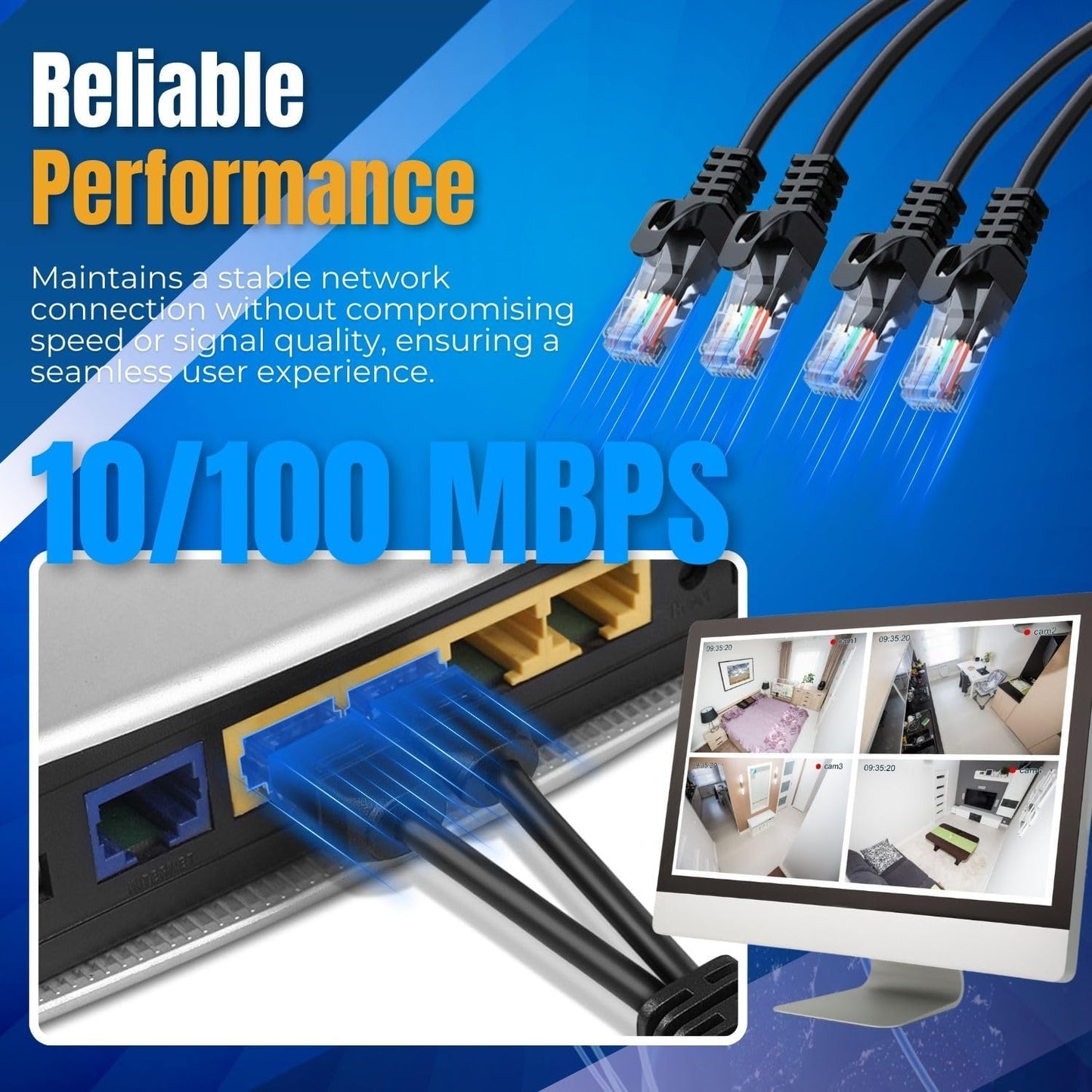 RJ45 Ethernet Cable Combiner/Splitter Kit (1 Pair) -