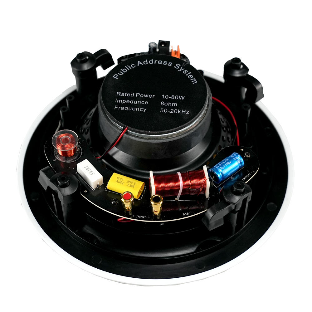 Two-way Coaxial 6inch Ceiling Speakers and Wireless Waterproof Amplifier Loudspeaker Woofer 80 Watt Horn With Rgb Speakers